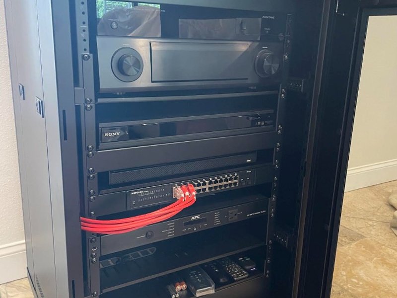 Yamaha AV Rack with Network Switch