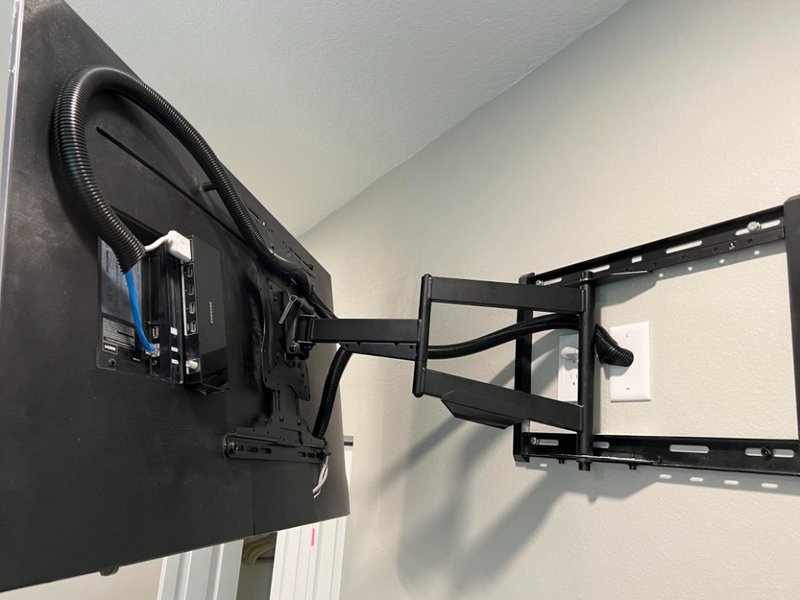 Full-Motion TV Mount Cable Routing