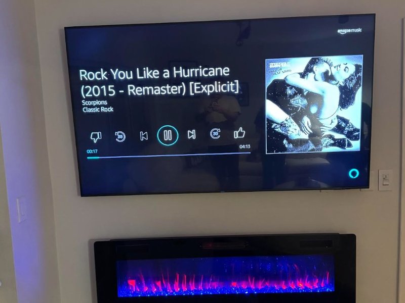 TV Mount Above Electric Fireplace