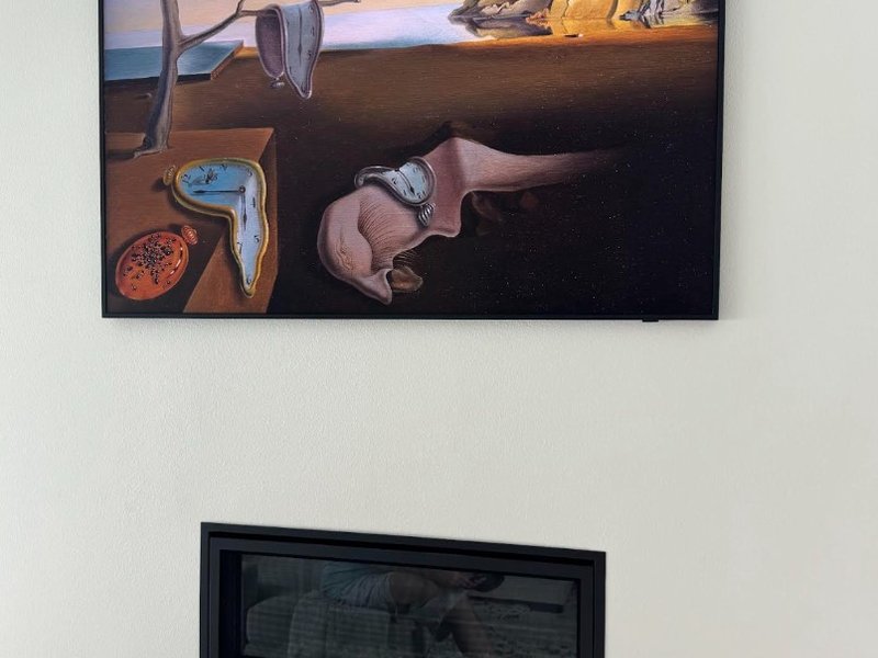 Samsung Frame TV Above Fireplace